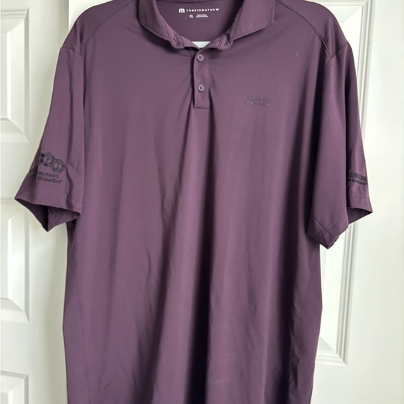 Travis Mathew Dark Purple Polo Shirt - Picture 1 of 4